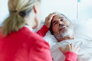 a stroke victim in the hospital