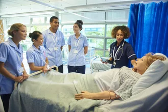 medical students on the ward